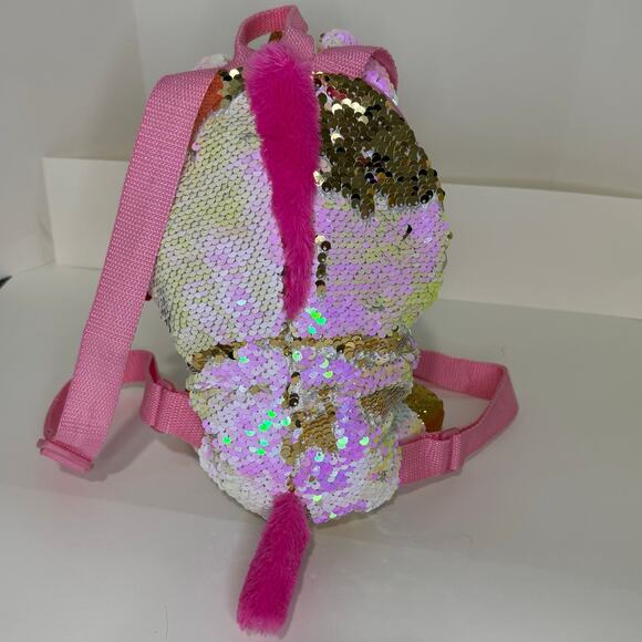 Ty Fantasia Unicorn Flippable Sequin Plush Backpack - Picture 7 of 9